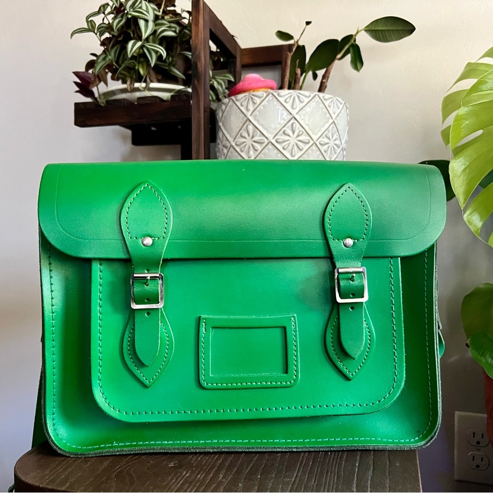 Cambridge Satchel Company 13 inch Satchel in Kelly Green Vintage